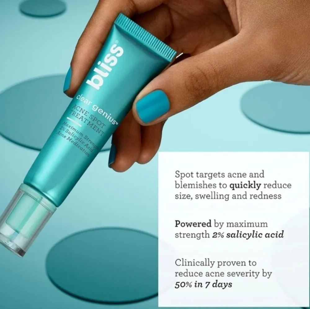Bliss Clear Genius Acne Spot Treatment with 2% Salicylic Acid, 15ml, NWOB - Picture 6 of 8
